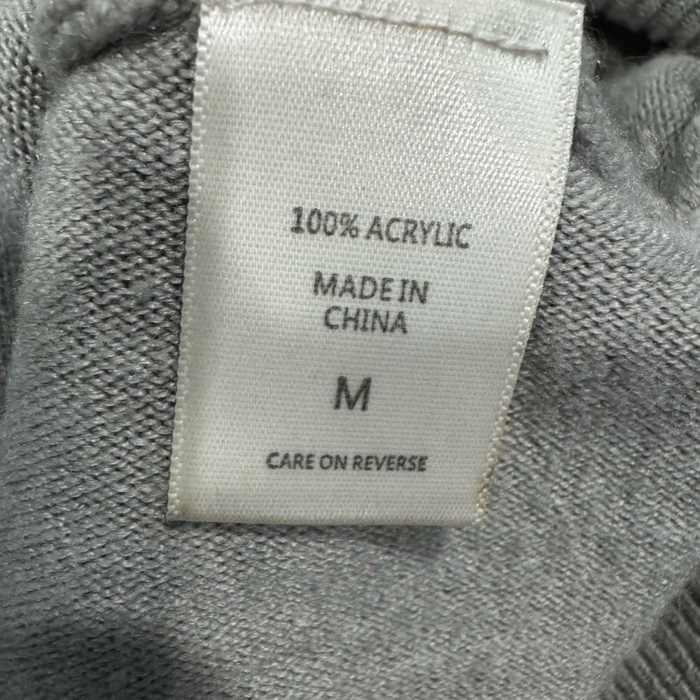 🔵 Soho Jeans NY & CO. Relaxed Fit Wide Neck Gray Batwing Sweater Size Medium - Picture 7 of 7